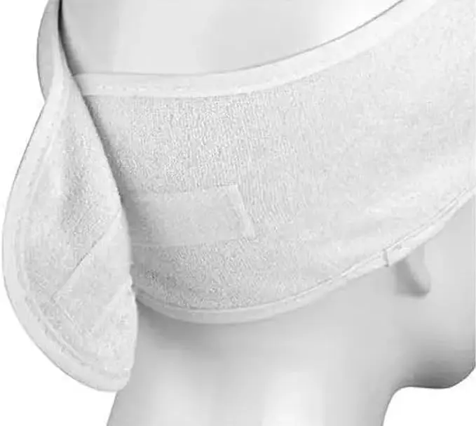 100% Biodegradable Bamboo and Cotton Reusable Makeup Headband - Image 3