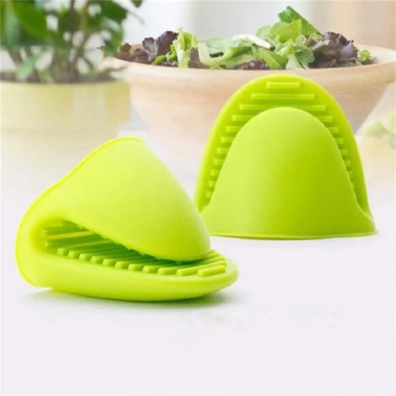 2 Pieces silicone heat resistant cooking pinch mitts, mini oven mitts - Image 4