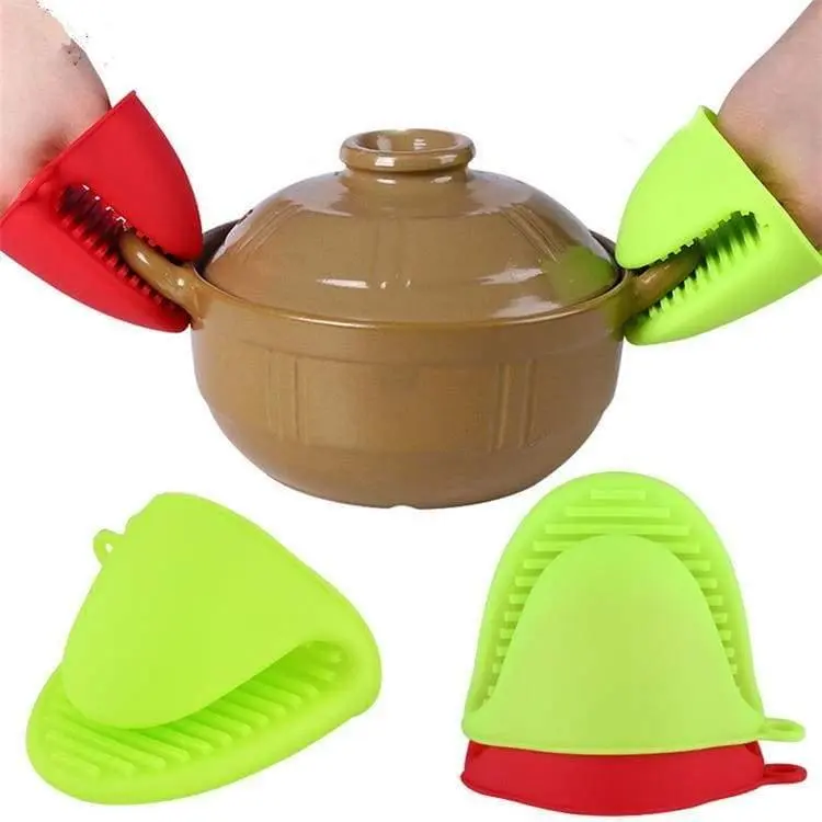 2 Pieces silicone heat resistant cooking pinch mitts, mini oven mitts - Image 5