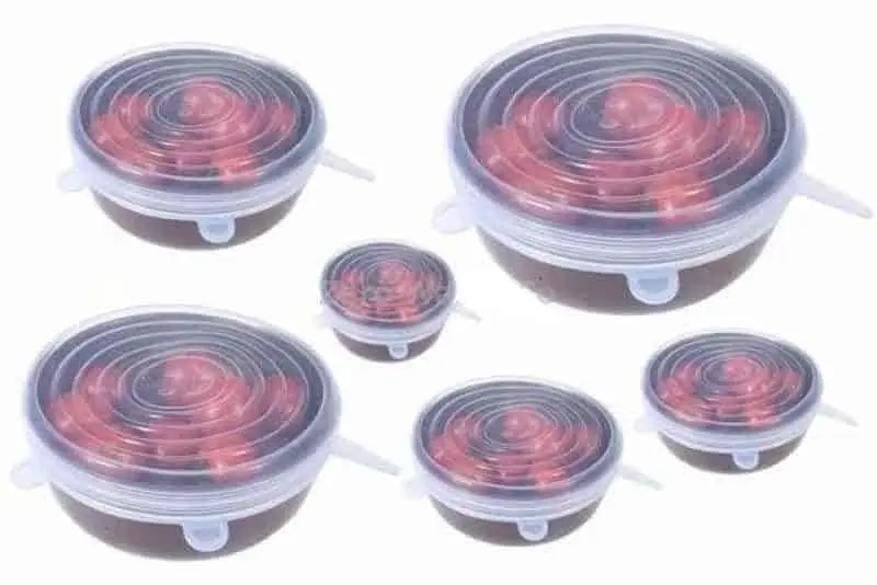 6 Pieces Set Universal Silicone Lids - Stretch Reusable Container Lids BPA Free - Image 4