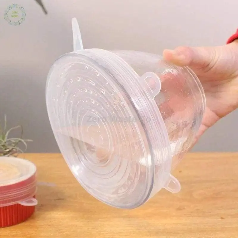 6 Pieces Set Universal Silicone Lids - Stretch Reusable Container Lids BPA Free - Image 5