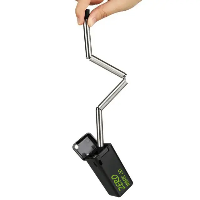 Collapsible Metal Stainless Steel Reusable Straw with container - Image 10