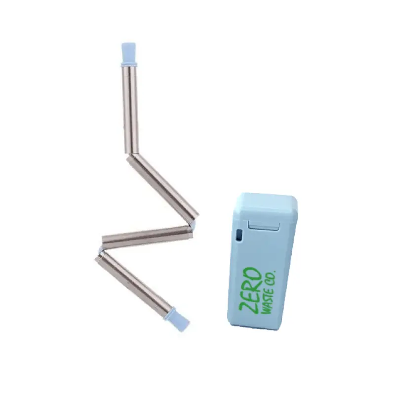 Collapsible Metal Stainless Steel Reusable Straw with container - Image 12