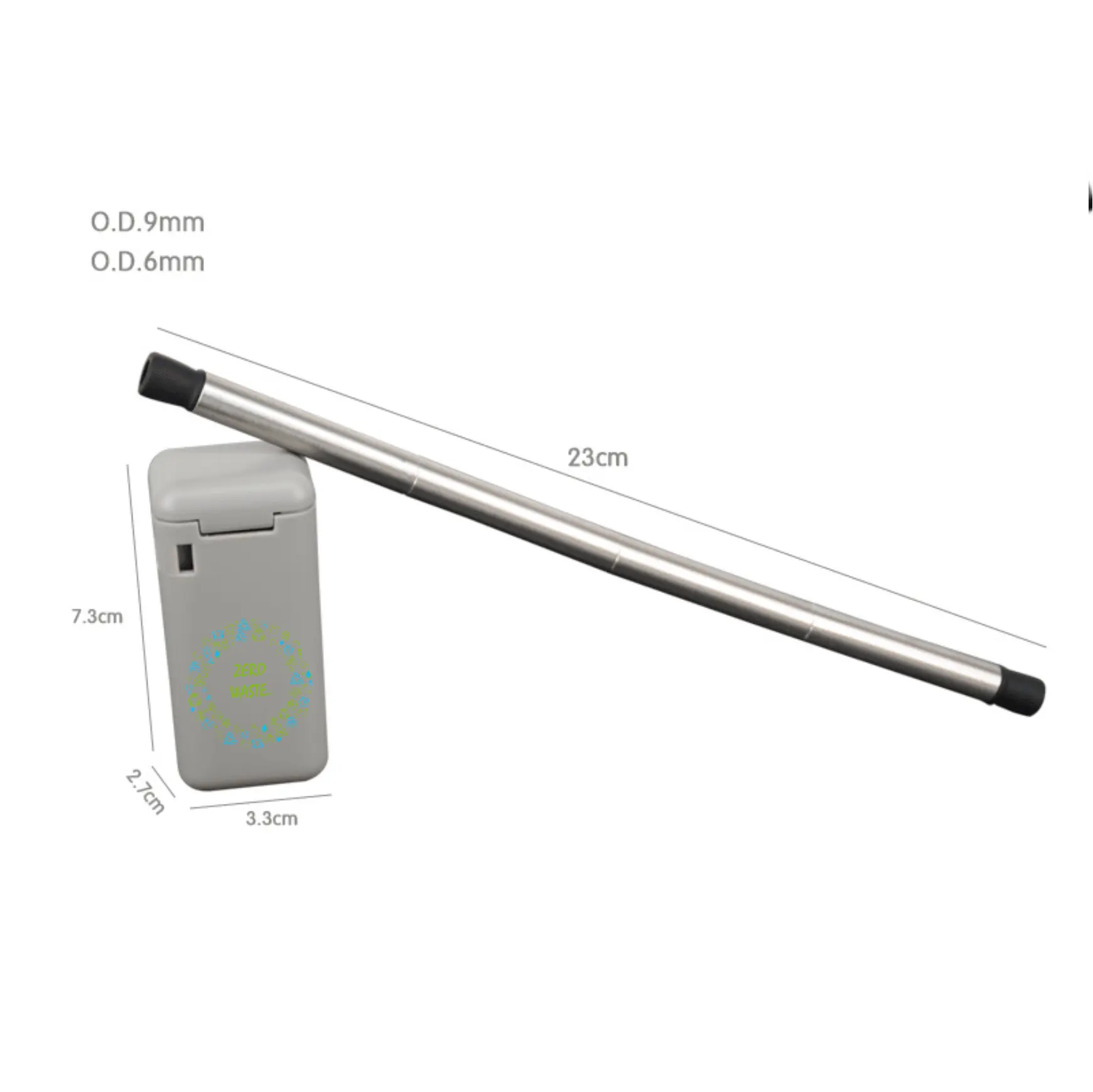 Collapsible Metal Stainless Steel Reusable Straw with container - Image 8