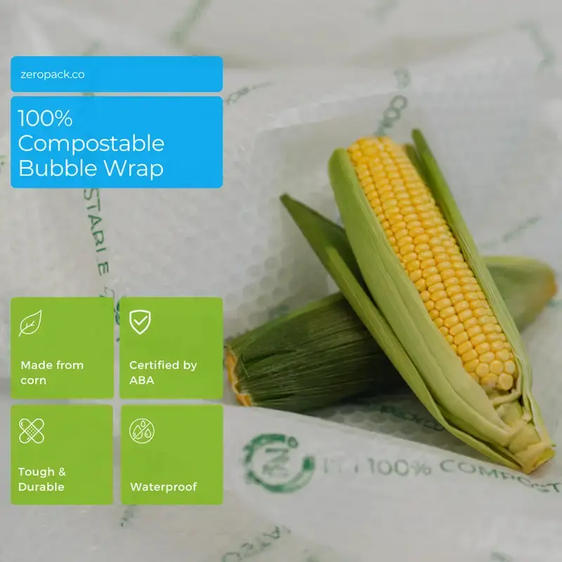 Zero Pack ABA Certified 100% Compostable, Sustainable Bubble Wrap - Image 4