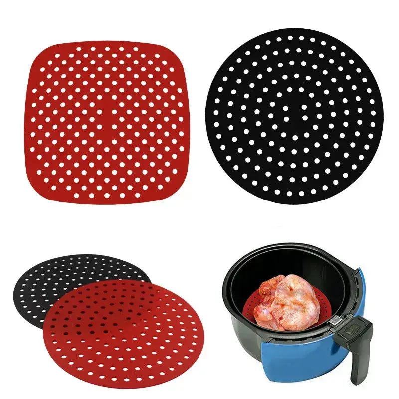 Reusable Air Fryer Mat High Temperature Resistance Silicone Pads For Air Fryers Non Stick Silicone Baking Mat For Air Fryer - Image 12