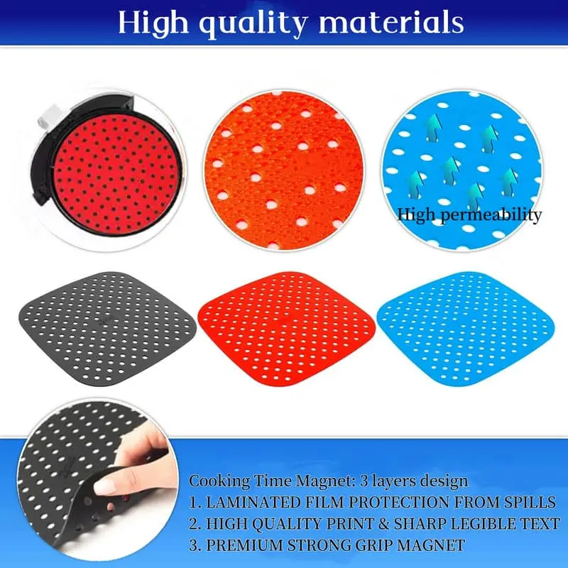 Reusable Air Fryer Mat High Temperature Resistance Silicone Pads For Air Fryers Non Stick Silicone Baking Mat For Air Fryer - Image 7