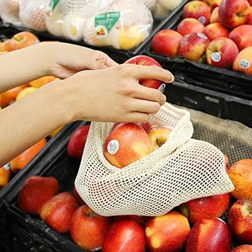 Eco-Friendly Reusable Organic Cotton Produce Bags – Washable and Durable for Grocery Shopping - Image 12