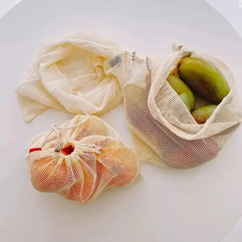 Eco-Friendly Reusable Organic Cotton Produce Bags – Washable and Durable for Grocery Shopping - Image 3