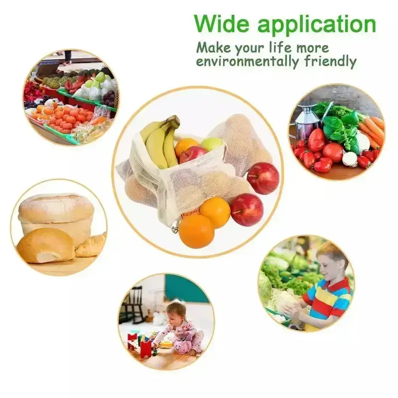 Eco-Friendly Reusable Organic Cotton Produce Bags – Washable and Durable for Grocery Shopping - Image 8