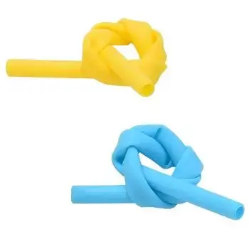 Silicone Reusable Straws with Cleaning Brush BPA Free - Image 4