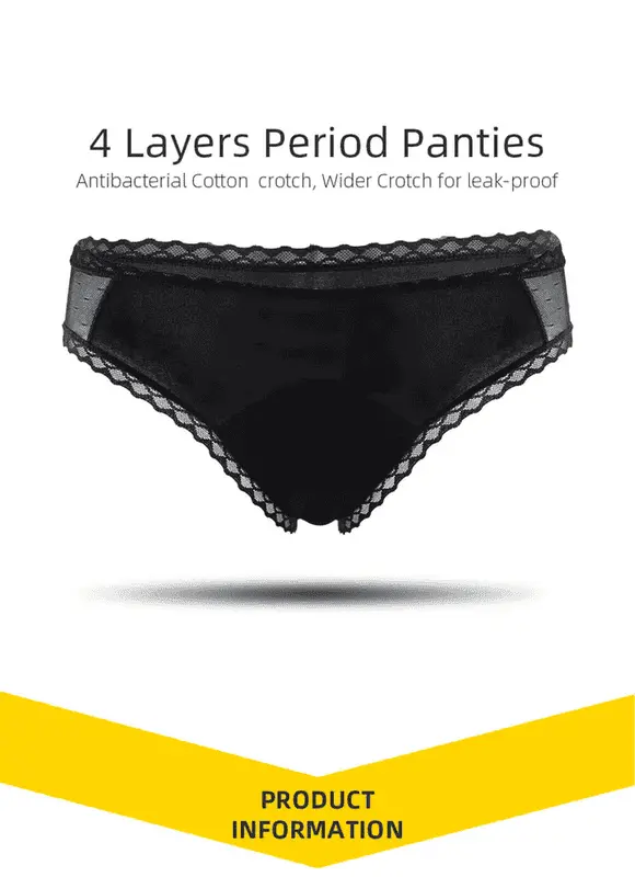 Lace Design Leak-Proof Period & Incontinence Underwear for Women - Image 16