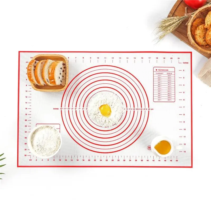 Silicone Baking Mat - Non-Stick Non-Skid Pastry Mat with Measurements - Image 3