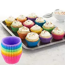 4 Pieces Silicone cupcake moulds - Non-stick and BPA Free - Image 10