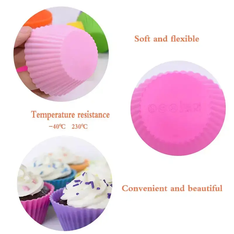 4 Pieces Silicone cupcake moulds - Non-stick and BPA Free - Image 13