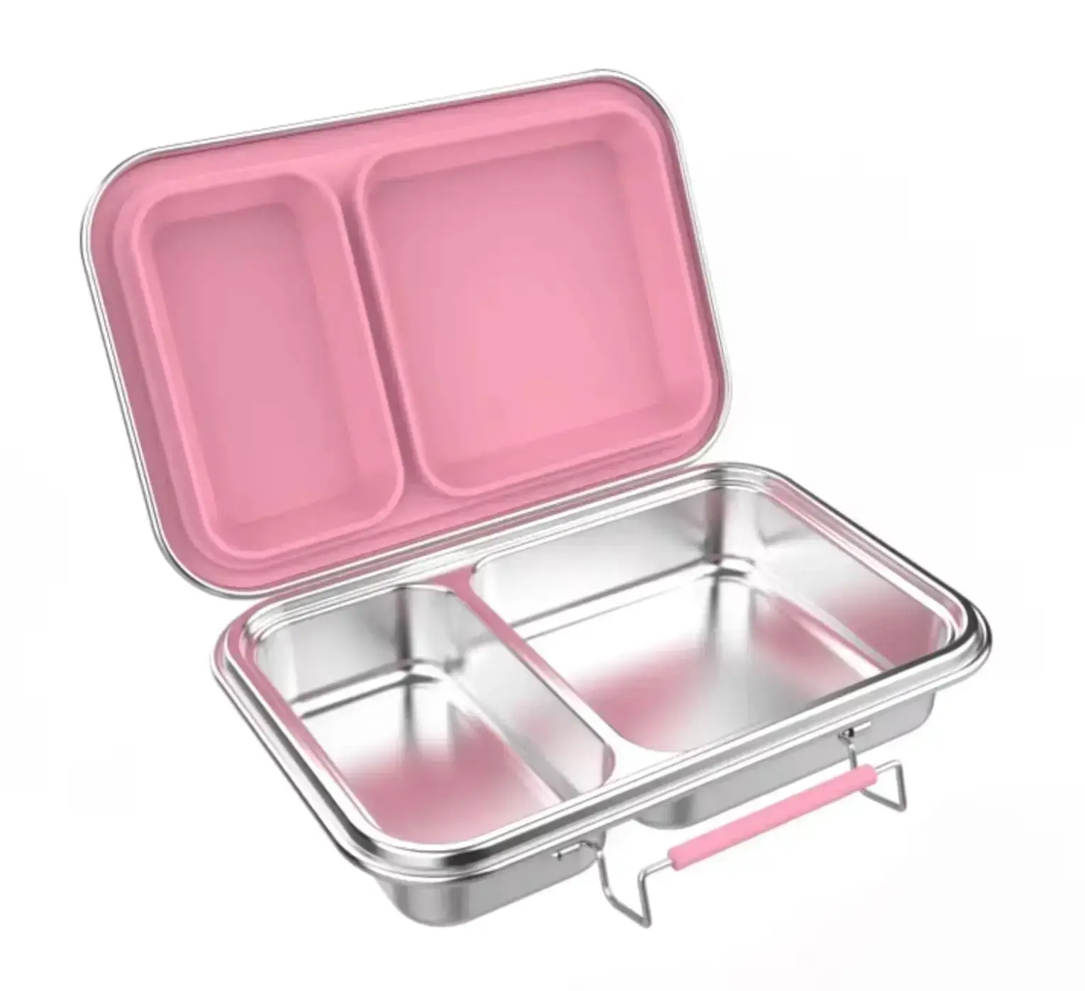 Stylish & Sustainable: The Ultimate Stainless Steel Bento Box Lunch Box - 2 Compartments - Image 5